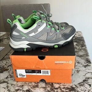 Merrell Gray and Green Hiking Shoes